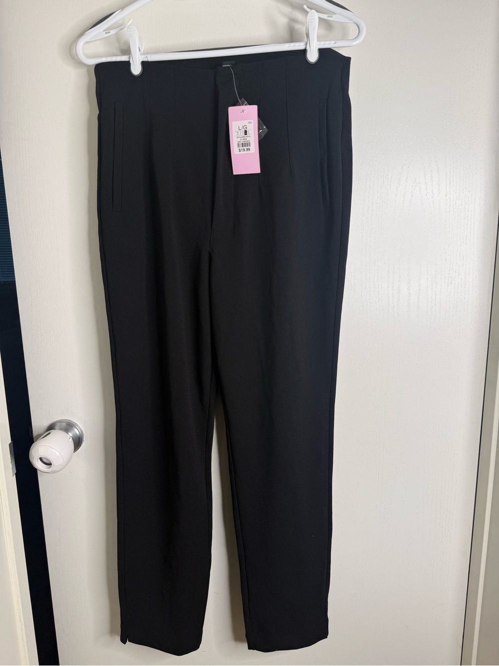 NWT Streetwear Society Black Straight-Leg Pull-On Pants Business Casual